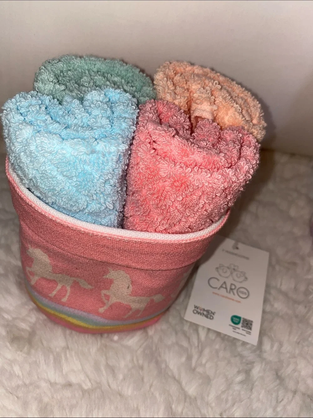 🪸 Bundle of Unicorn Mystic Washcloth Baskets